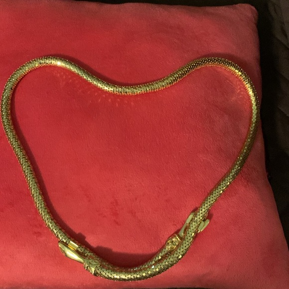 1970s DL Auld Clasping Hands Gold Tone Mesh Belt/Necklace ✨ - Picture 15 of 16